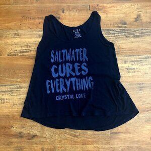 *HOST PICK* Made IN USA** Graphic Tank Salt Water Cures Everything Crysal Cove